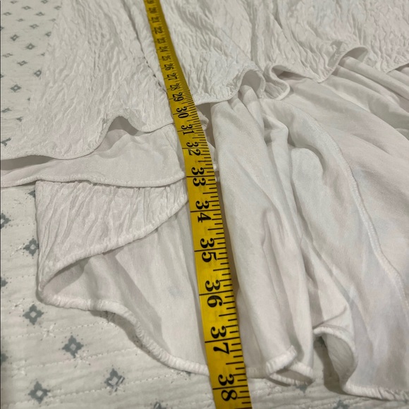 Vintage 80s Puff Sleeve Crinkle Maxi Duster Top - Picture 12 of 14